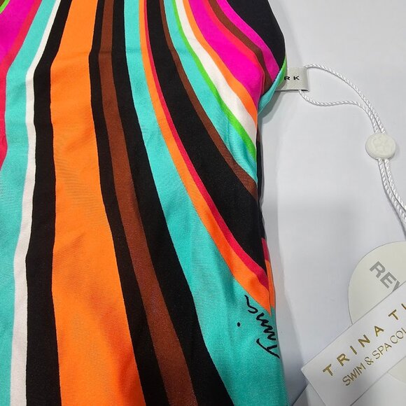 Trina Turk Reversible Plunge Halter One-Piece Swimsuit - Picture 10 of 16